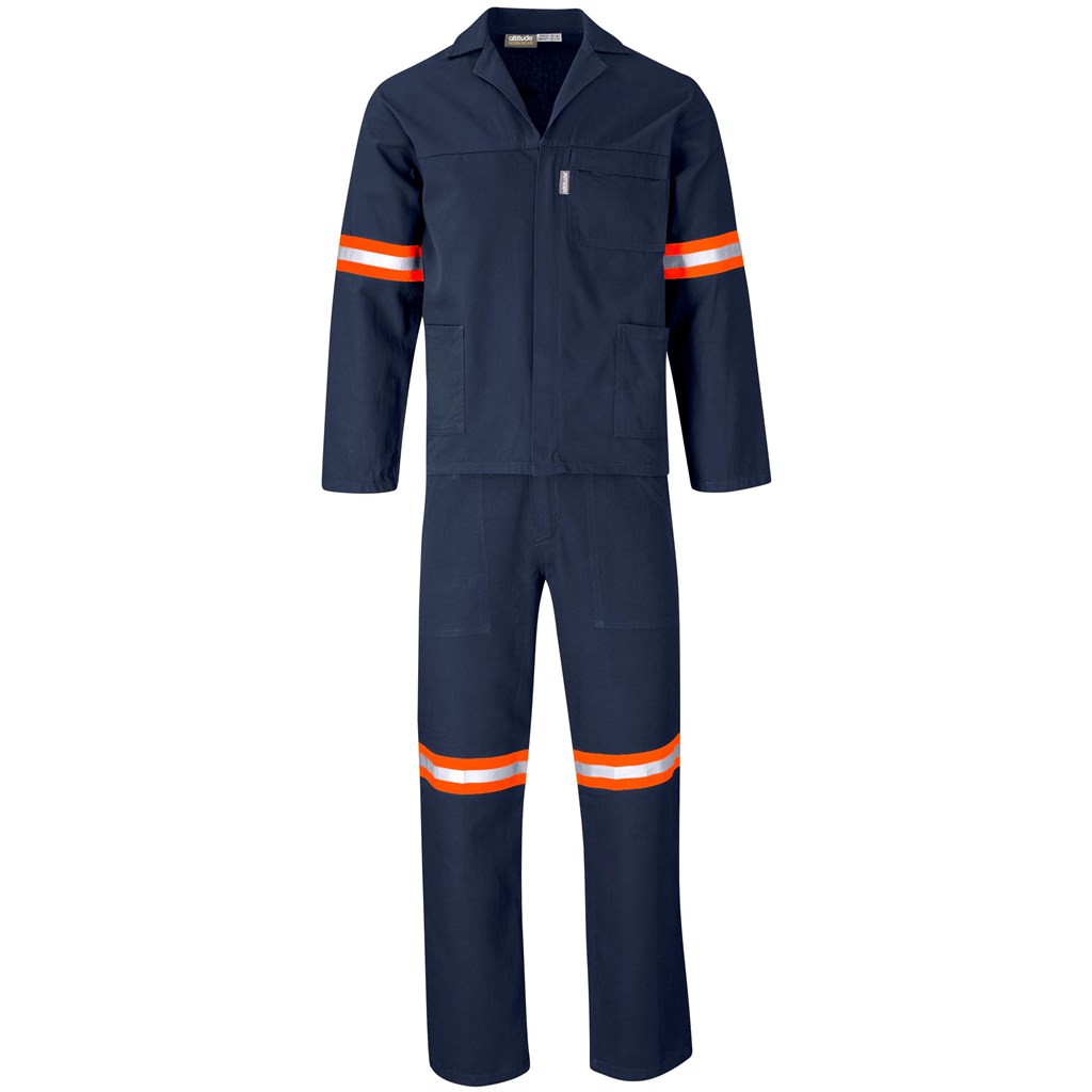 Technician 100% Cotton Conti Suit - Reflective Arms & Legs - Orange Tape - Image 2