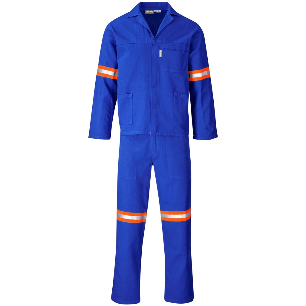 Technician 100% Cotton Conti Suit - Reflective Arms & Legs - Orange Tape - Image 3