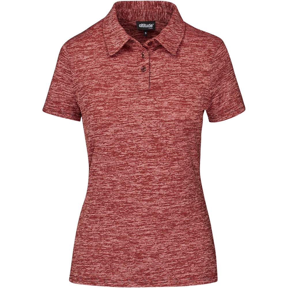 Ladies Echo Golf Shirt - Red - Image 2