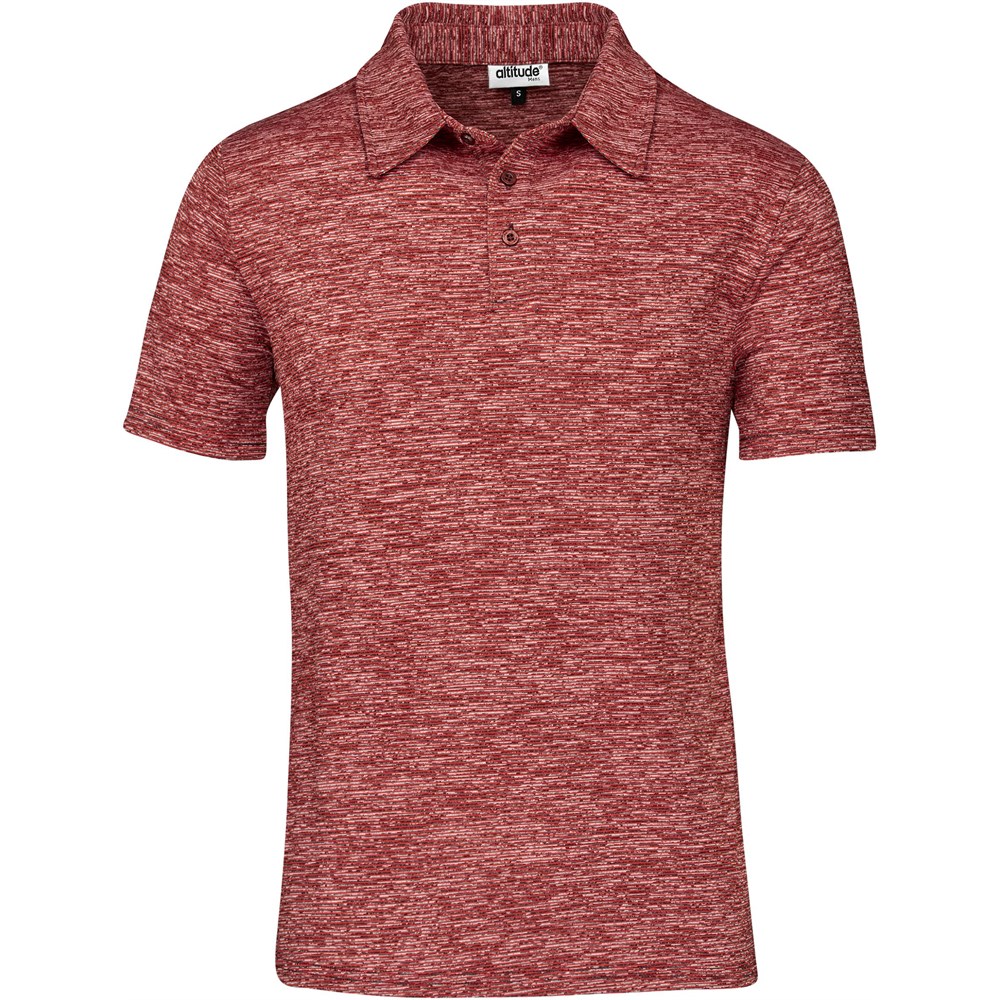 Mens Echo Golf Shirt - Red - Image 2