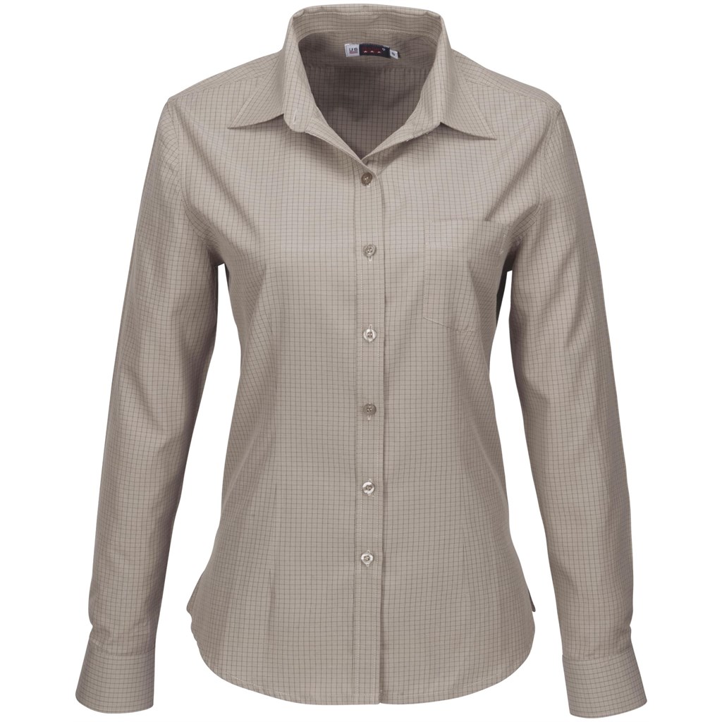 Ladies Long Sleeve Huntington Shirt - Khaki - Image 2