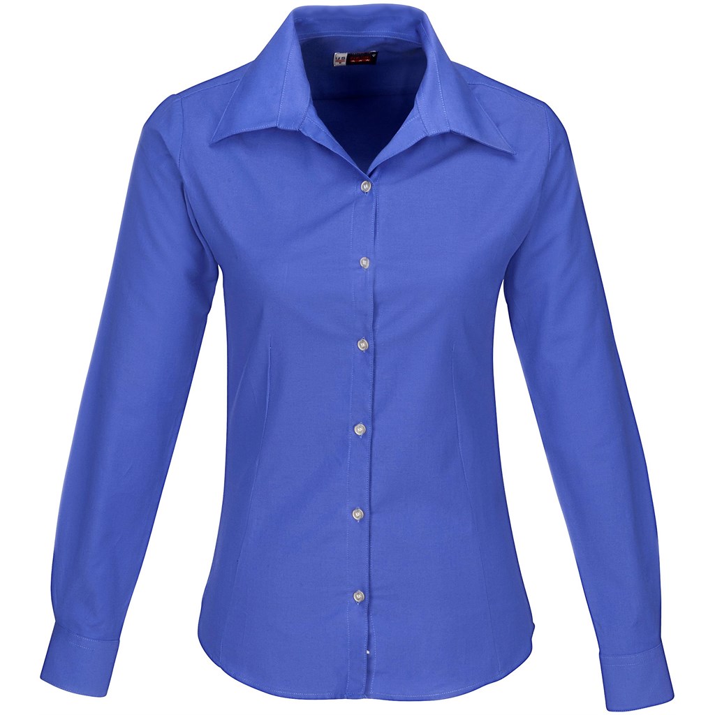Ladies Long Sleeve Aspen Shirt - New Blue - Image 2