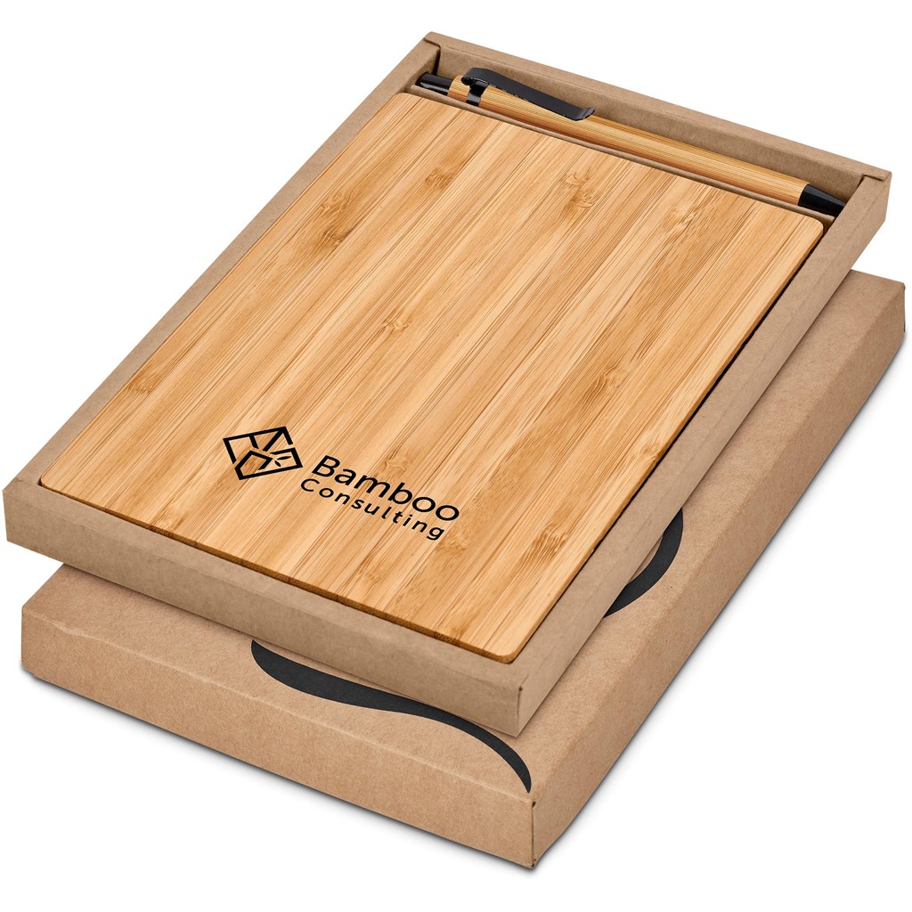 Okiyo Yahari Bamboo Notebook & Pen Set - Image 2