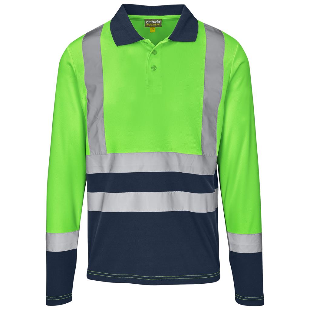 Long Sleeve Surveyor Two-Tone Hi-Viz Golf Shirt - Image 2