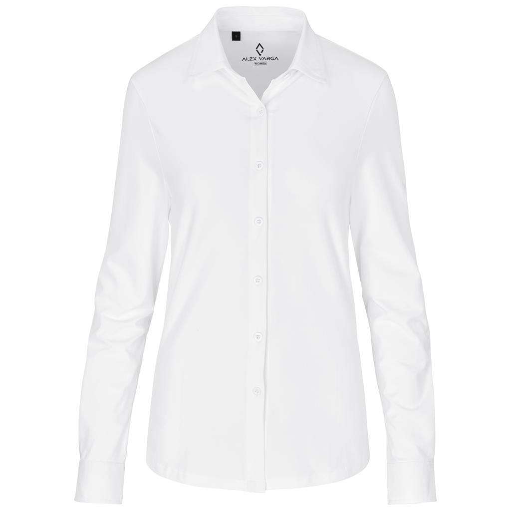 Ladies Long Sleeve Alex Varga Cronus Knitted Shirt - Image 4